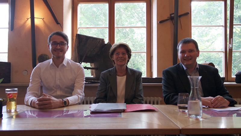 Foto: Valentin Wußler Vorsitzender JU Gengenbach, Dr. Renate Sommer Mitglied des europäischen Parlaments, Michael Schüle Vorsitzender CDU Gengenbach