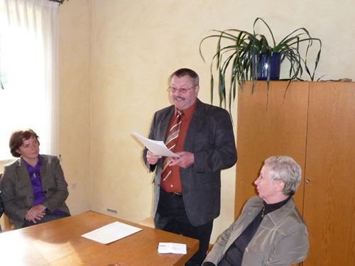 Wilhelm G&ouml;ppert im Ratsaal von Reichenbach
